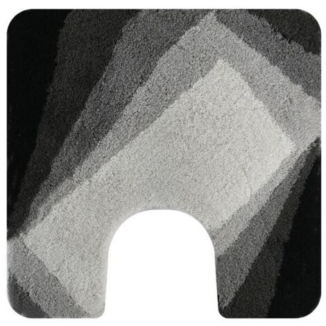 Alfombra de baño acrílica KALI 55x55cm Negro y Gris Spirella