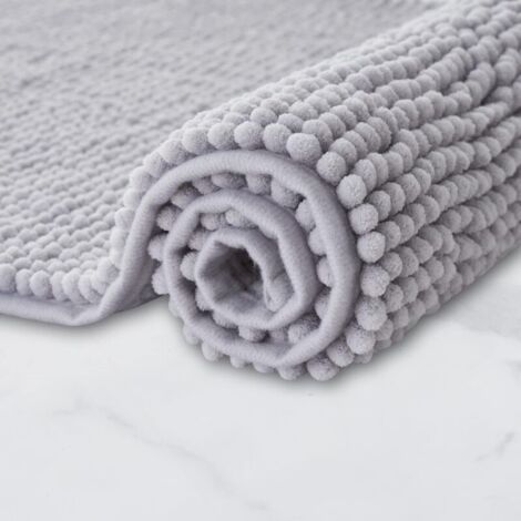 Alfombra de baño antideslizante Neal, superabsorbente y lavable a máquina, para ducha, color gris, 40 x 60 cm