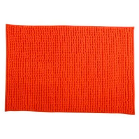 Alfombra de baño CHENILLE Microfibra 40x60cm Naranja MSV
