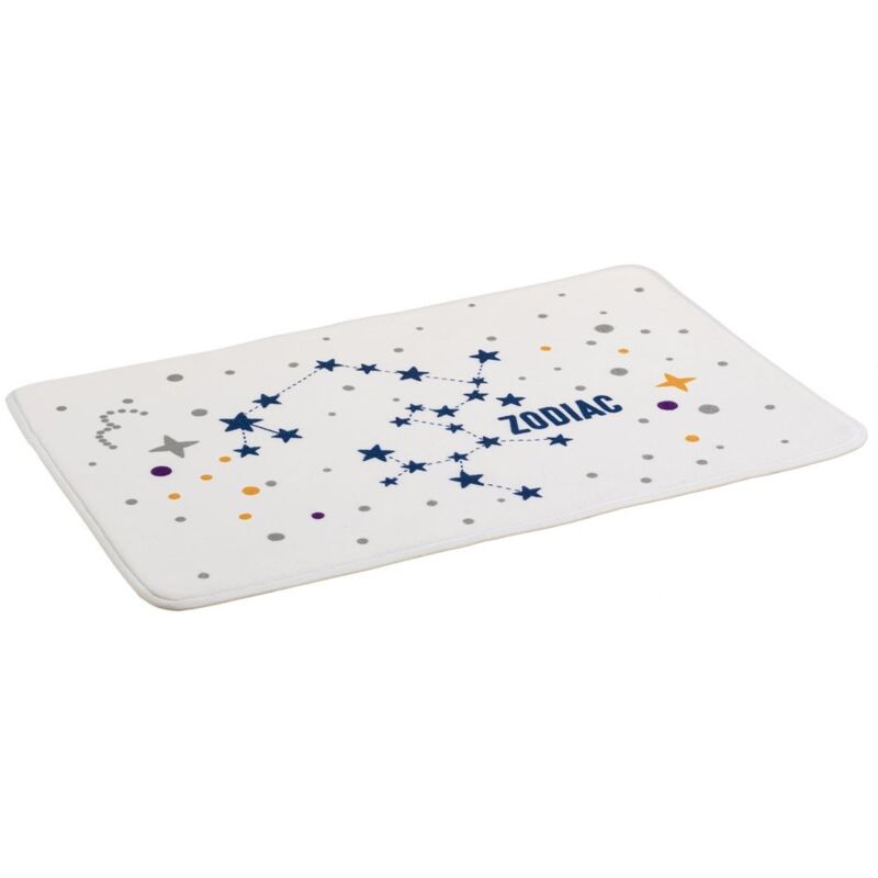 

Alfombra de baño con horóscopos multicolor de microfibra de45x70 cm