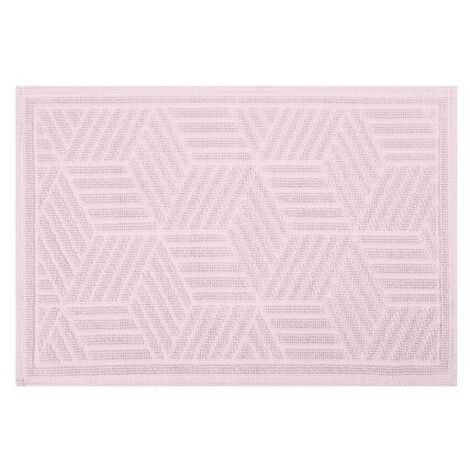 Alfombra de baño CUBO de algodón 50x80 cm rosa claro Spirella