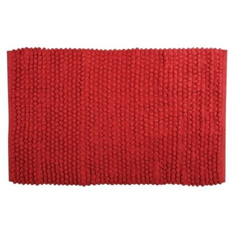 Alfombra de baño de algodón 50x80cm Rojo MSV