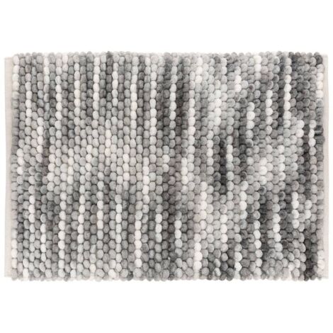 Alfombra de baño de bolas de algodón gris 75x50cm - 5five