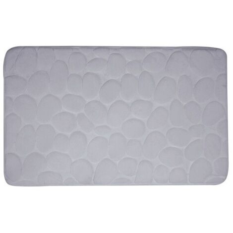 Alfombra de baño microfibra PEBBLE 40x60cm Gris MSV