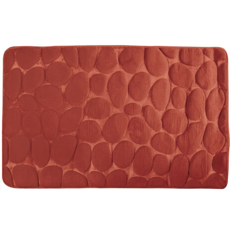 Alfombra de baño microfibra PEBBLE 40x60cm Terracota MSV