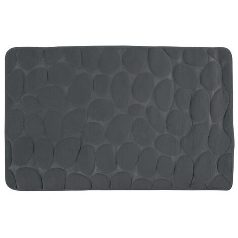 Alfombra de baño microfibra PEBBLE 50x80cm Gris oscuro MSV