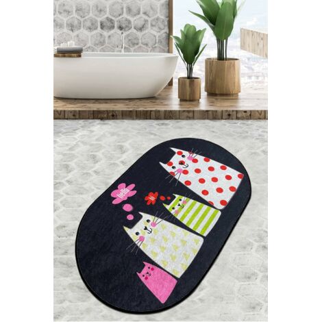 Alfombra de Baño Piqua, Lavable en Lavadora, 80x100 cm Multicolor