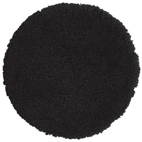 Alfombra de baño redonda de microfibra HIGHLAND Ø110cm Negro Spirella