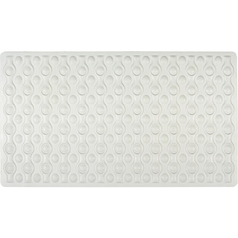 

WENKO Alfombra de baño Alfombrilla para la ducha Rocha blanco 70x40 cm