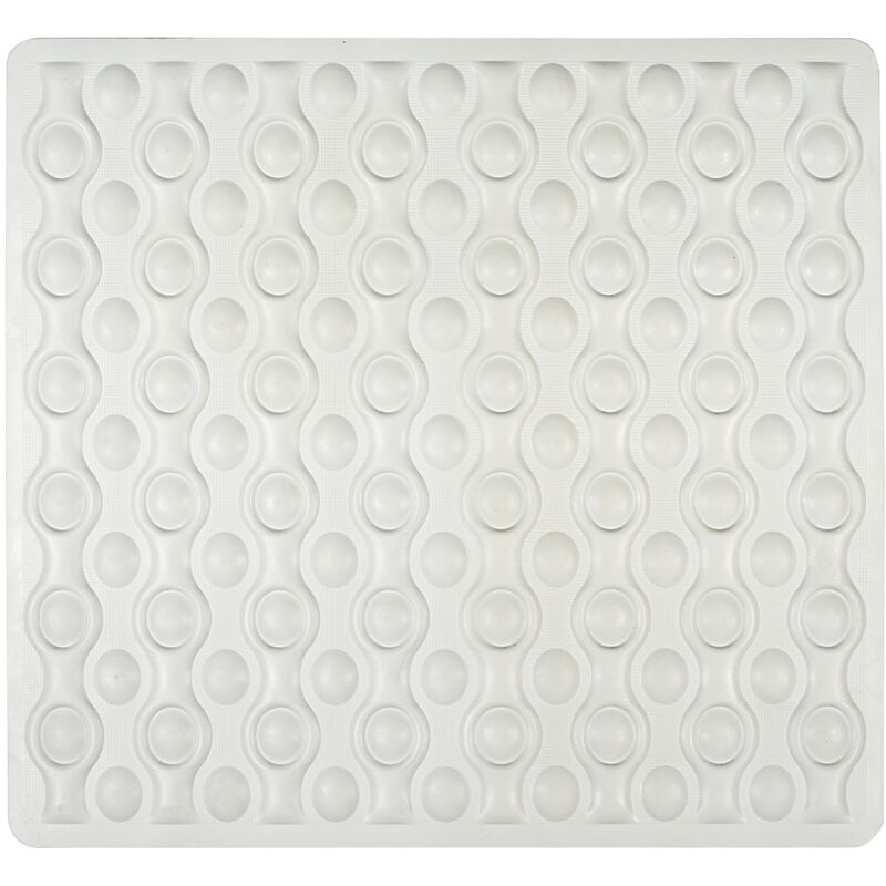 

WENKO Alfombra de baño Alfombrilla para la ducha Rocha blanco 54x52 cm
