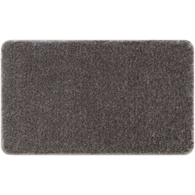 Alfombra de baño SANTA, plano, antideslizante, suave - gris grey 50x80 cm