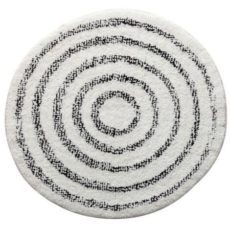 Alfombra de baño SATURNO de algodón 60x60 cm blanco y negro Spirella