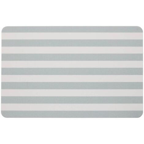Alfombra de baño strio 39x60cm rayas verde celadón en diatomita - 5five