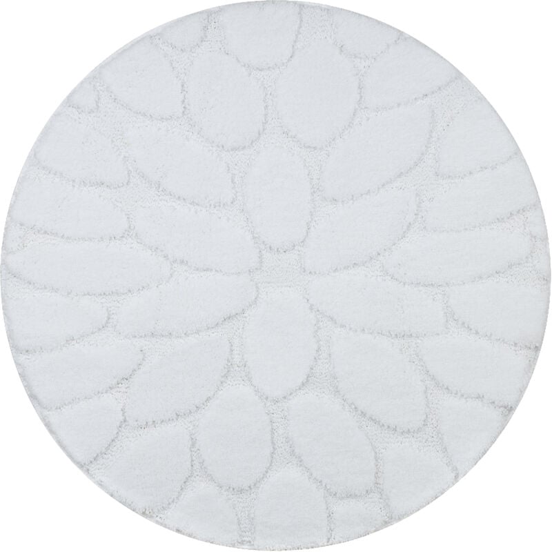 Alfombra de baño SUPREME círculo STONES, piedras, antideslizante, suave - blanco white circulo 67 cm