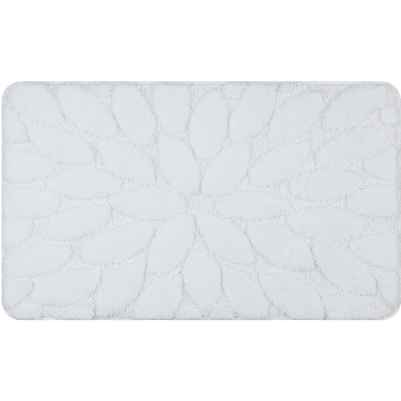 Alfombra de baño SUPREME STONES, piedras, antideslizante, suave - blanco white 60x100 cm