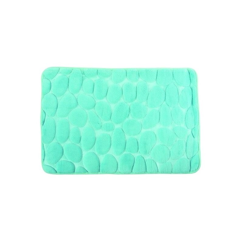 

MSV Alfombra de baño Microfibra PEBBLE 40x60cm Azul Turquesa - Azul