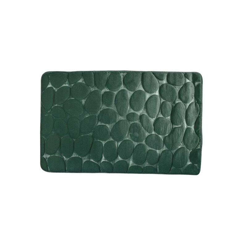 

MSV Alfombra de baño Microfibra PEBBLE 40x60cm Verde Oscuro - Verde