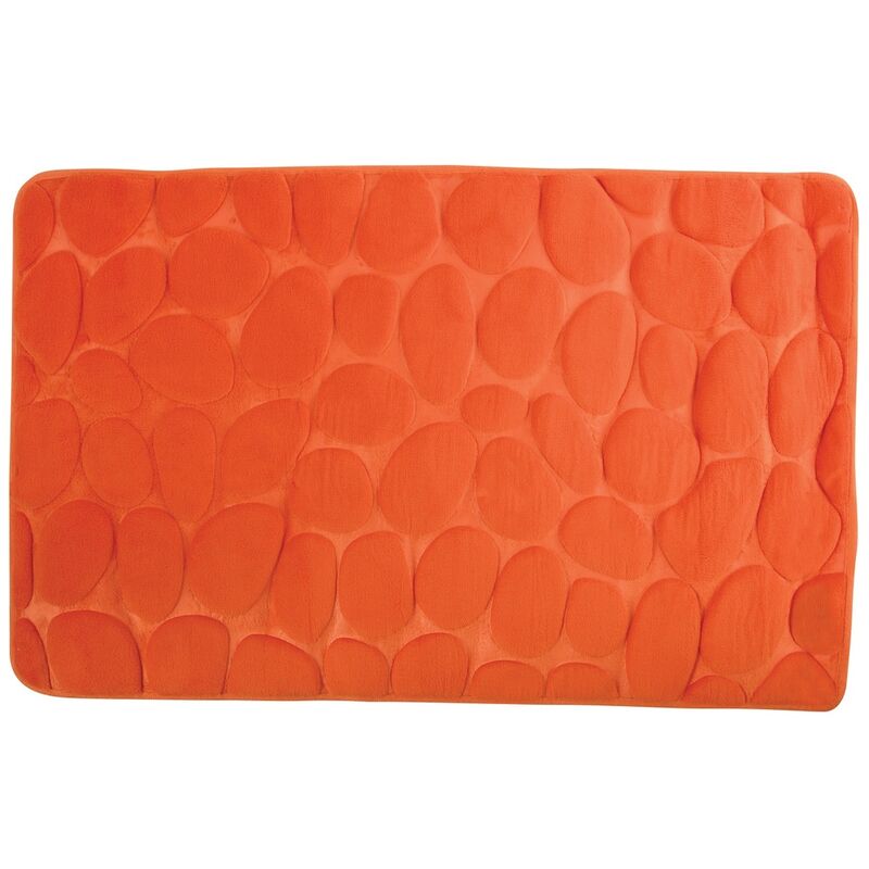 

Alfombra de baño de microfibra y PVC en color naranja 40 x 60 cm - MSV