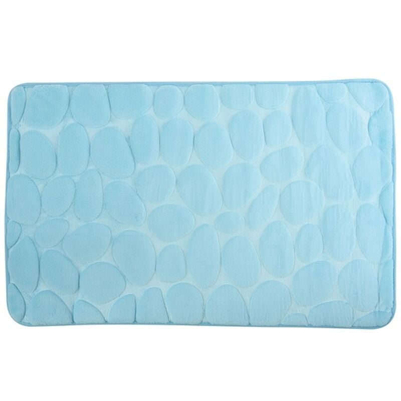 

Alfombra De Bano De Espuma Piedras Azul Claro 40X60 Cm