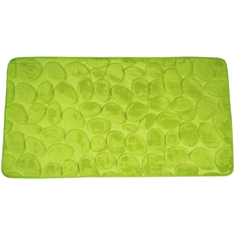 

Alfombra de bano de espuma piedras verde 40x60 cm
