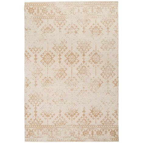 Alfombra de bucle de lino beige Ozel 170x120cm - Atmosphera créateur d'intérieur