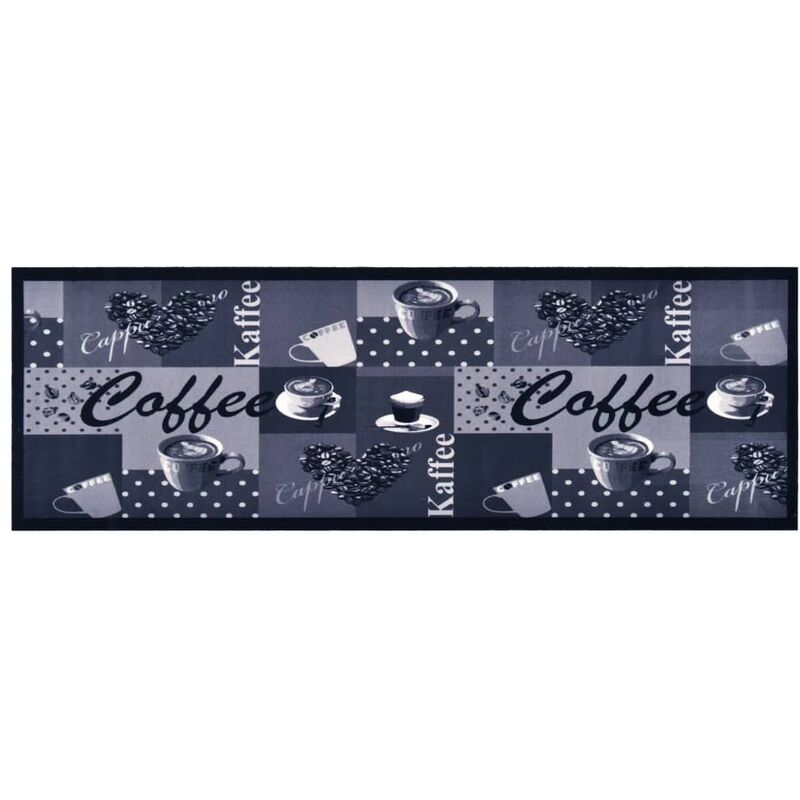 

Alfombra de cocina lavable Coffee azul 45x150 cm - Azul