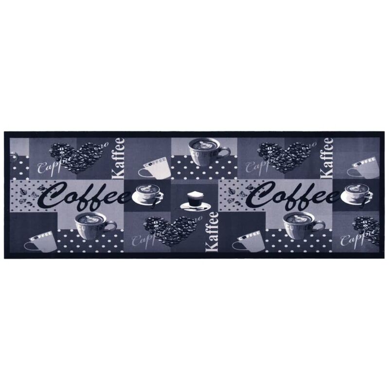 

Alfombra de cocina lavable Coffee azul 60x300 cm - Multicolor