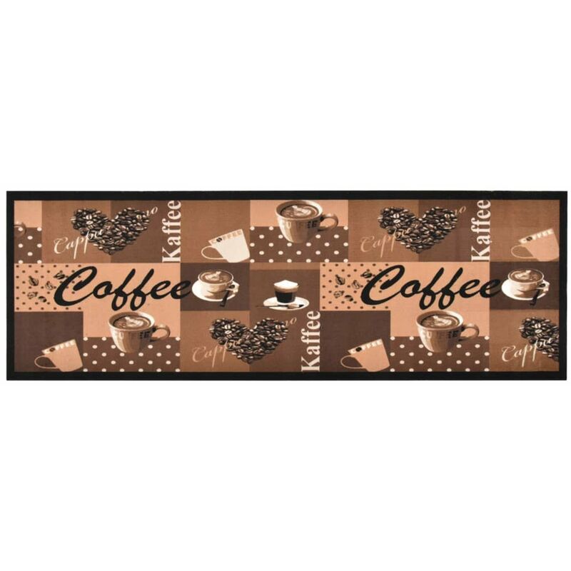 

Alfombra de cocina lavable Coffee marron 60x180 cm