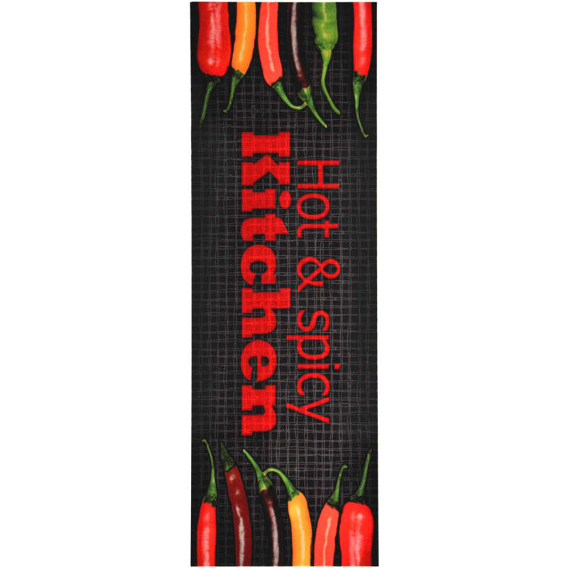 

vidaXL Alfombra de cocina lavable Hot&Spicy 45x150 cm - Multicolor