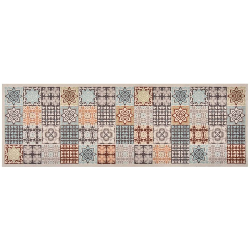

Alfombra de cocina lavable mosaico de colores 60x300 cm