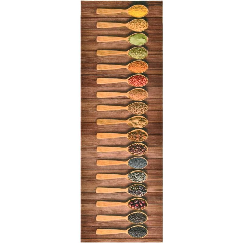 

vidaXL Alfombra de cocina lavable Spoon 45x150 cm - Multicolor