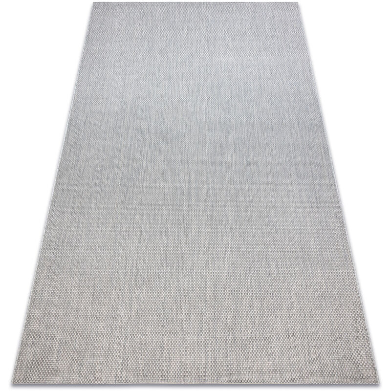 

Rugsx - Alfombra de cuerda sisal FLAT 48663/037 uniforme plateado Tonos de gris y plata 120x170 cm