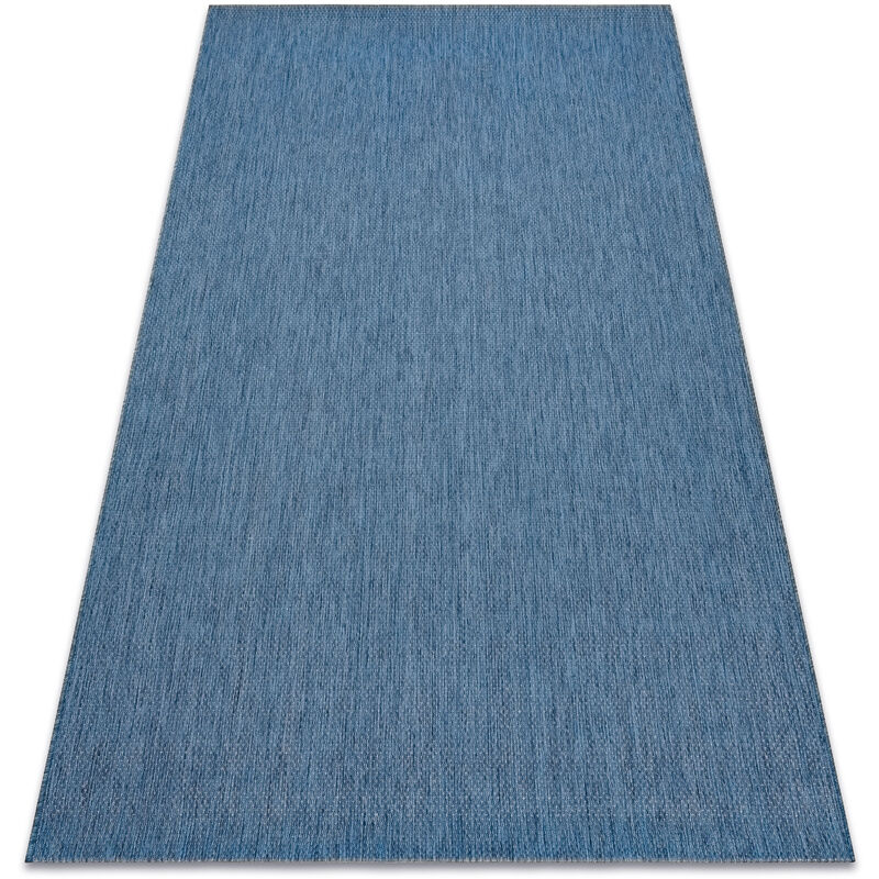 Rugsx - Alfombra de cuerda sisal flat 48663/330 Liso azul blue 200x290 cm