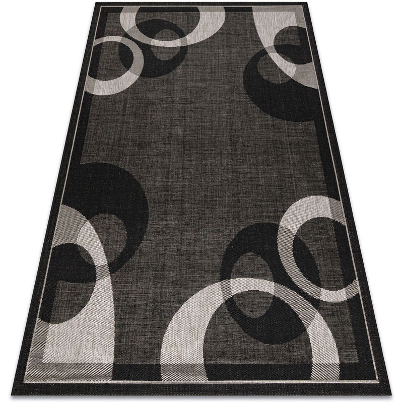 

Rugsx - Alfombra de cuerda sisal FLOORLUX 20078 negro/plateado Negro 140x200 cm