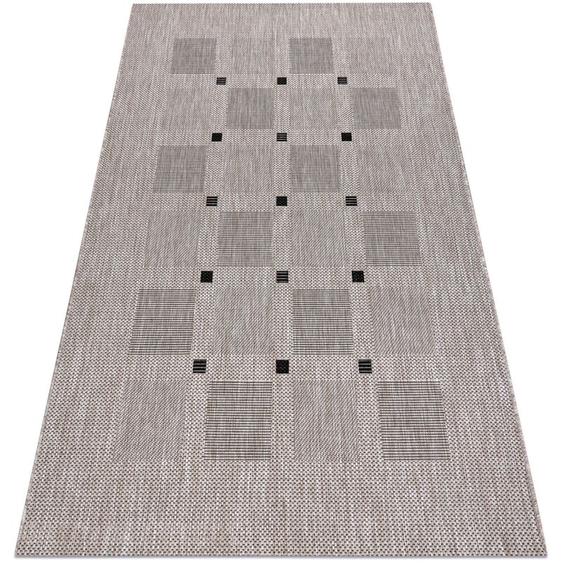 

Rugsx - Alfombra de cuerda sisal FLOORLUX 20079 Cuadrícula plateado / negro Tonos de beige 240x330 cm