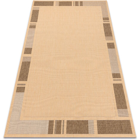 Alfombra de cuerda sisal FLOORLUX 20195 color maíz/color café beige 140x200 cm