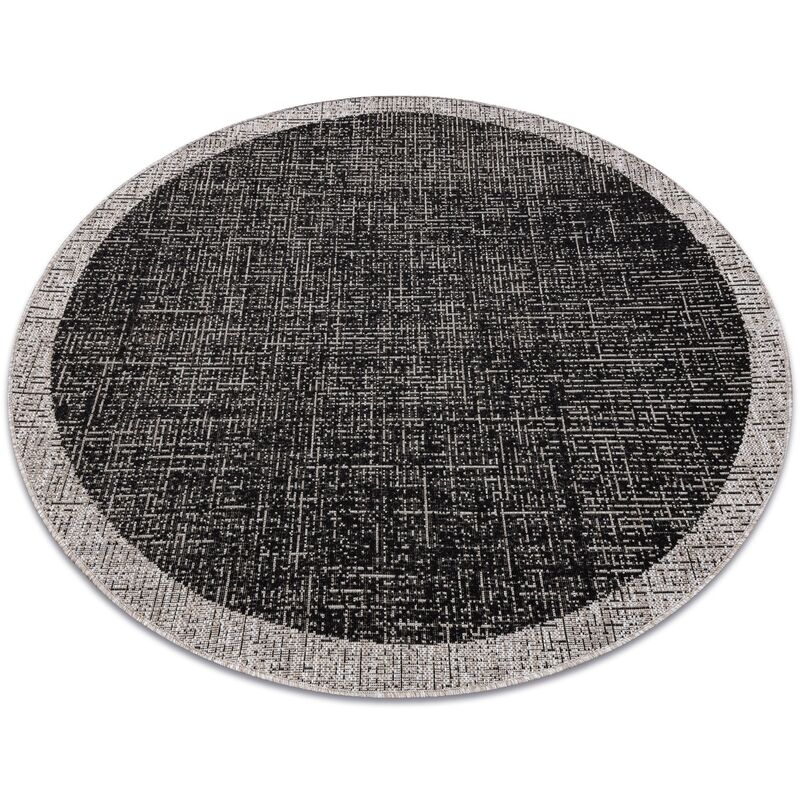 

Alfombra de cuerda sisal FLOORLUX Circulo 20401 Marco negro/plateado Negro circulo 120 cm