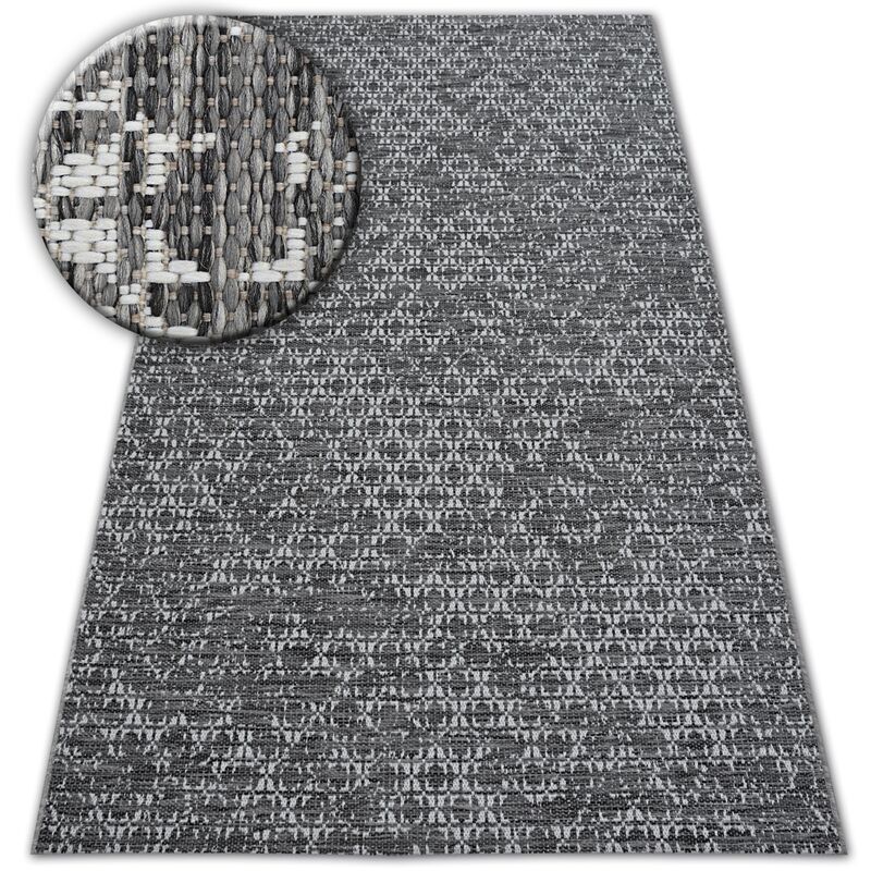 

Rugsx - Alfombra de cuerda sisal LOFT 21145 Boho marfil/plateado/gris Tonos de gris y plata 200x290 cm