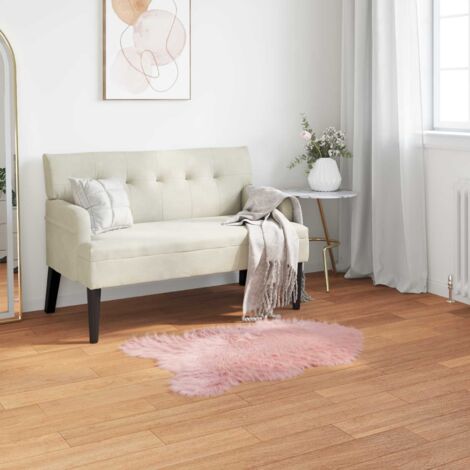 Alfombra de de oveja sintética TAFALLA Rosa 60 x 90 cm