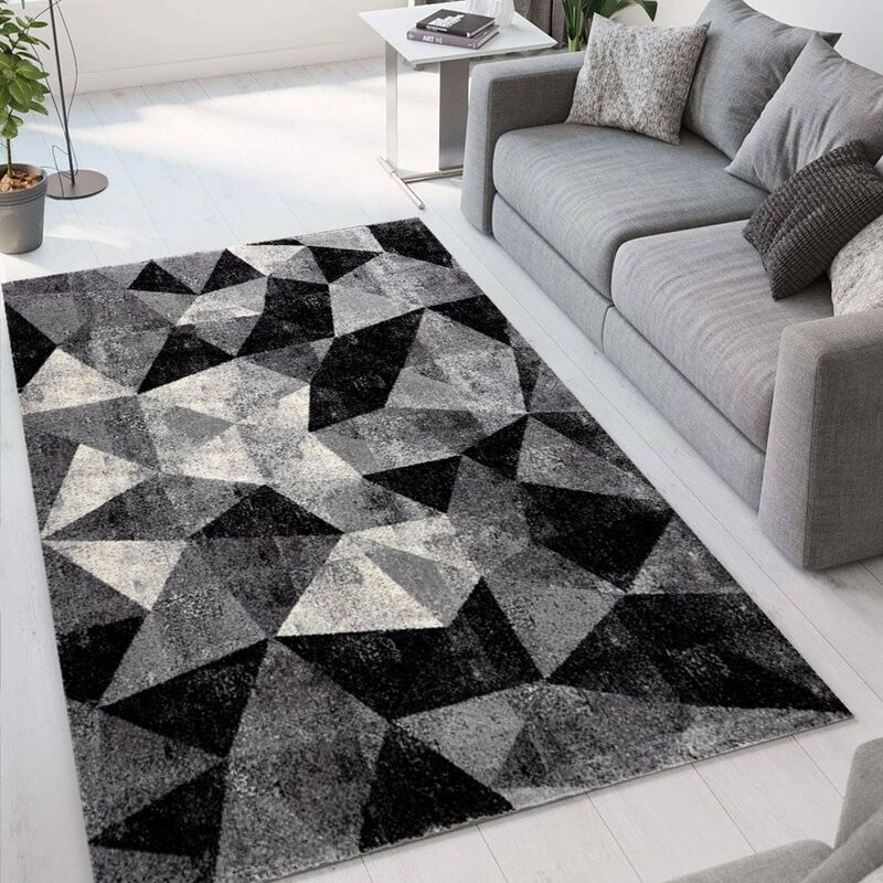 

Alfombra de diseño geométrico moderno Milano GRI011 | Talla: 80 x 150