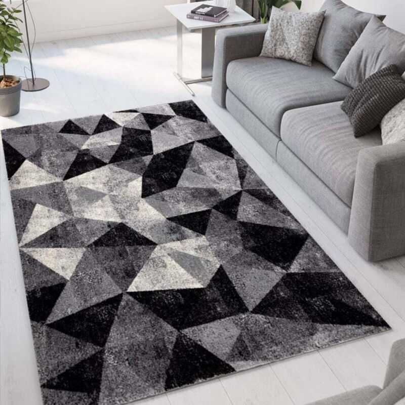 

Alfombra de diseño geométrico moderno Milano GRI011 | Talla: 60 x 110