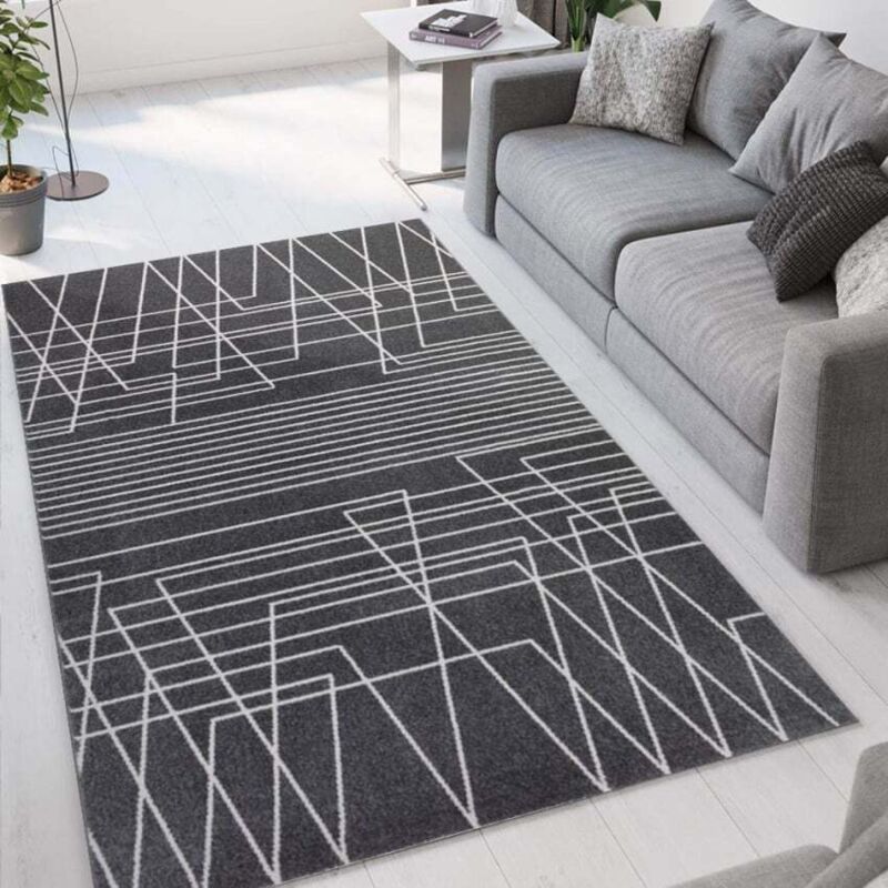 

Alfombra de diseño geométrico moderno rectangular Milano GRI016 | Talla: 110 x 170