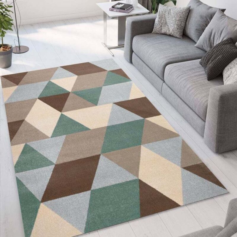 

WMD - Alfombra de diseño moderno geométrico rectangular multicolor Milano GLO009 | Talla: 160 x 230