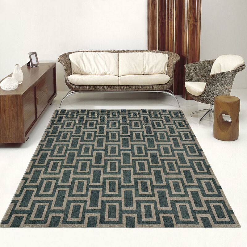 

Alfombra de diseño Intaglio BCA 1A2T en lana gris - Noir