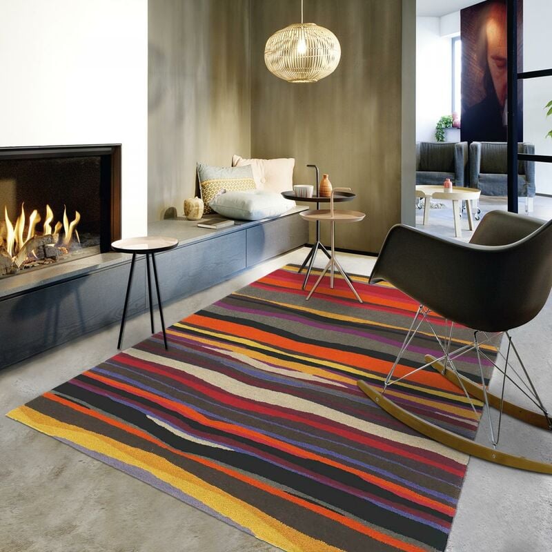 

Alfombra moderna de verano BCA 1A2T en lana multicolor - Multicolore