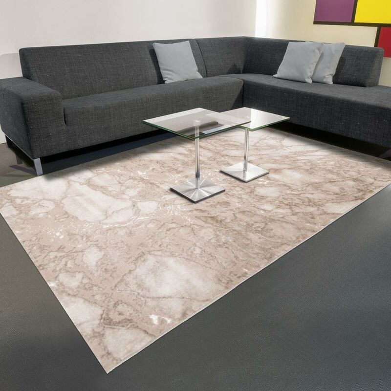

Marmar LL diseñar alfombra hecha de polipropileno gris - Beige