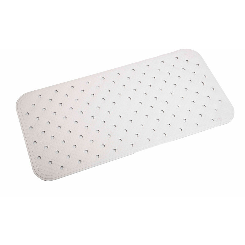 

Alfombra de ducha blanco antideslizante rectangular alfombra de goma para mampara bañera mod. Kino