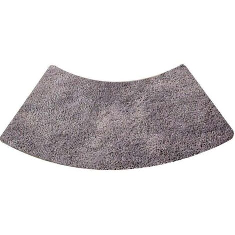 Alfombra de ducha redonda ondulada Alfombra de ducha de microfibra de cuarto de vuelta Lavable a máquina Antideslizante Gris 45x100cm