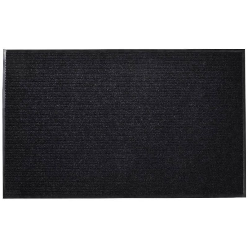 

vidaXL Felpudo Alfombra de Entrada PVC Negro 90x60 cm - Negro