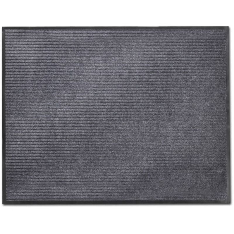 

vidaXL Felpudo Alfombra de Entrada PVC Gris 90x120 cm - Gris